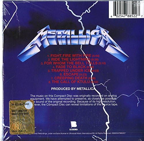 Metallica - Ride The Lightning - Audio CD 2