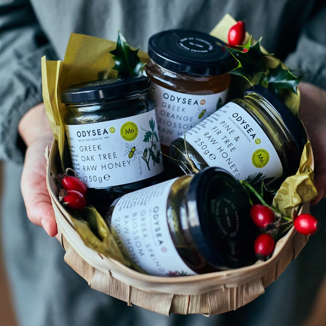 Odysea Greek Raw Pine & Fir Honey - 100% Unprocessed | 250g Jar | Great Taste Award Winner 5