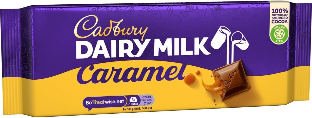 Cadbury Dairy Milk Caramel Chocolate Bar, 180g 10