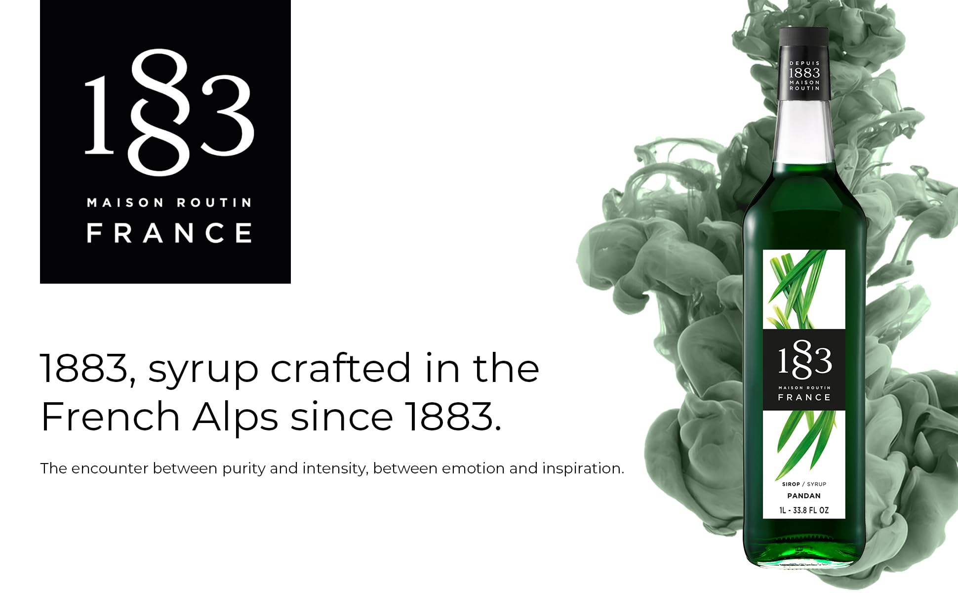 1883 MAISON ROUTIN Pandan Syrup - Aromatic Flavor for Lattes, Cocktails & Desserts | 1 L 5