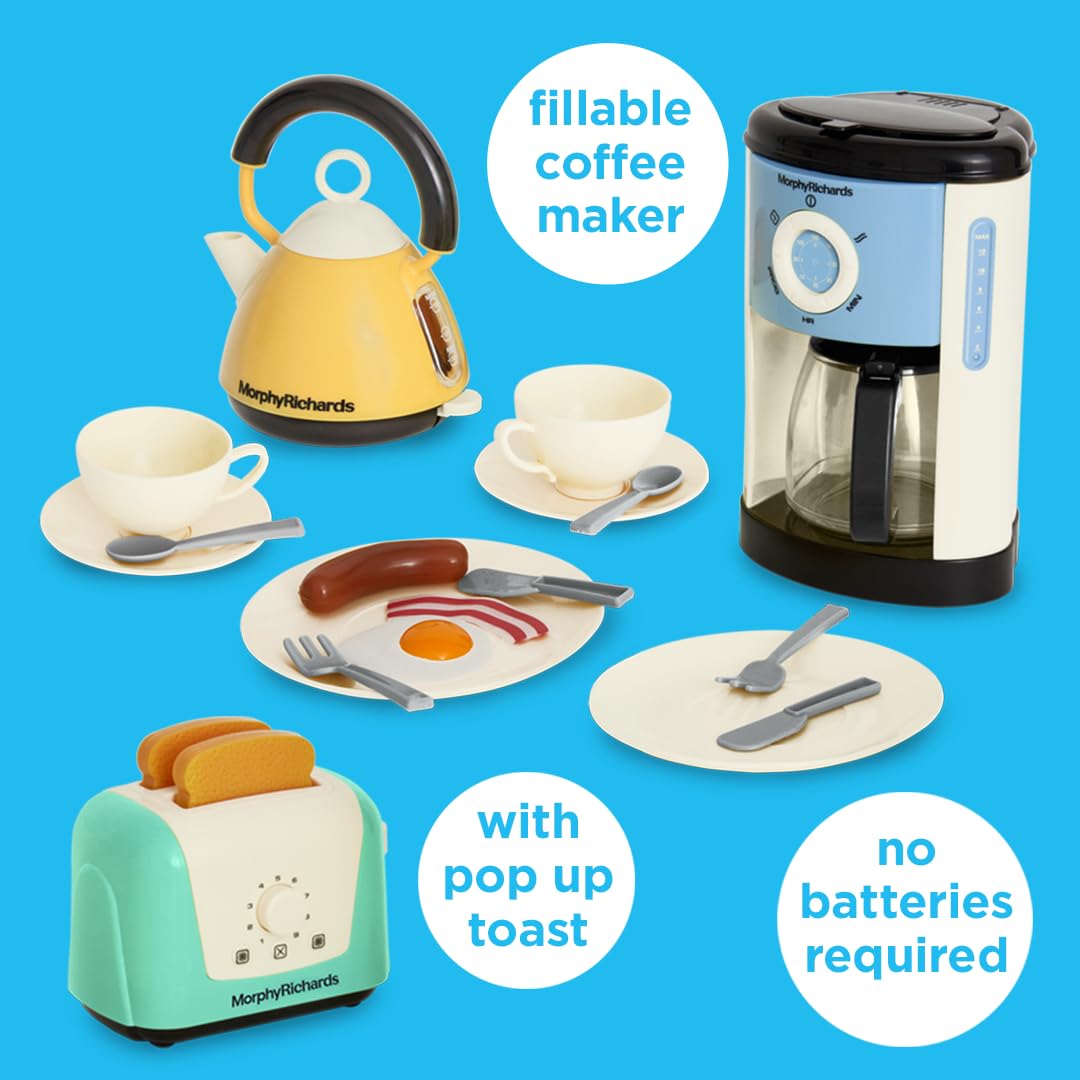 Casdon Morphy Richards Kitchen Set - Toy Appliances with Toaster, Kettle, Coffee Maker | Pastel | Ages 3+ 2