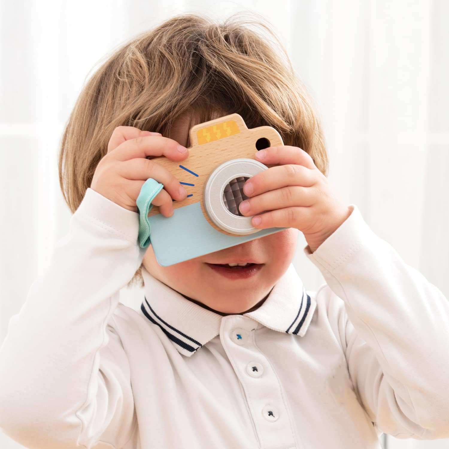 New Classic Toys Wooden Camera - Educational Color Perception Toy for Toddlers 18 Months+ 6