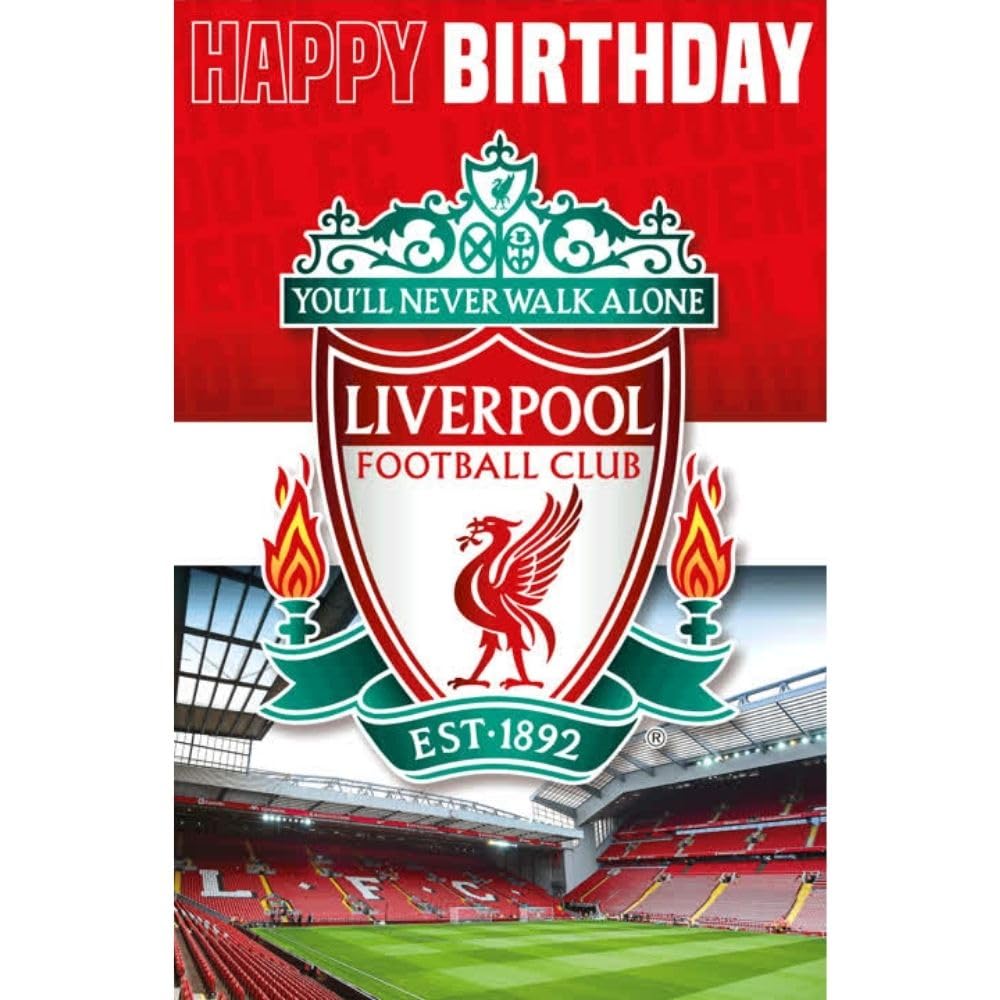 Danilo Promotions LTD Liverpool FC Birthday Card 3D-Effect Lenticular A5 Multi Color 3