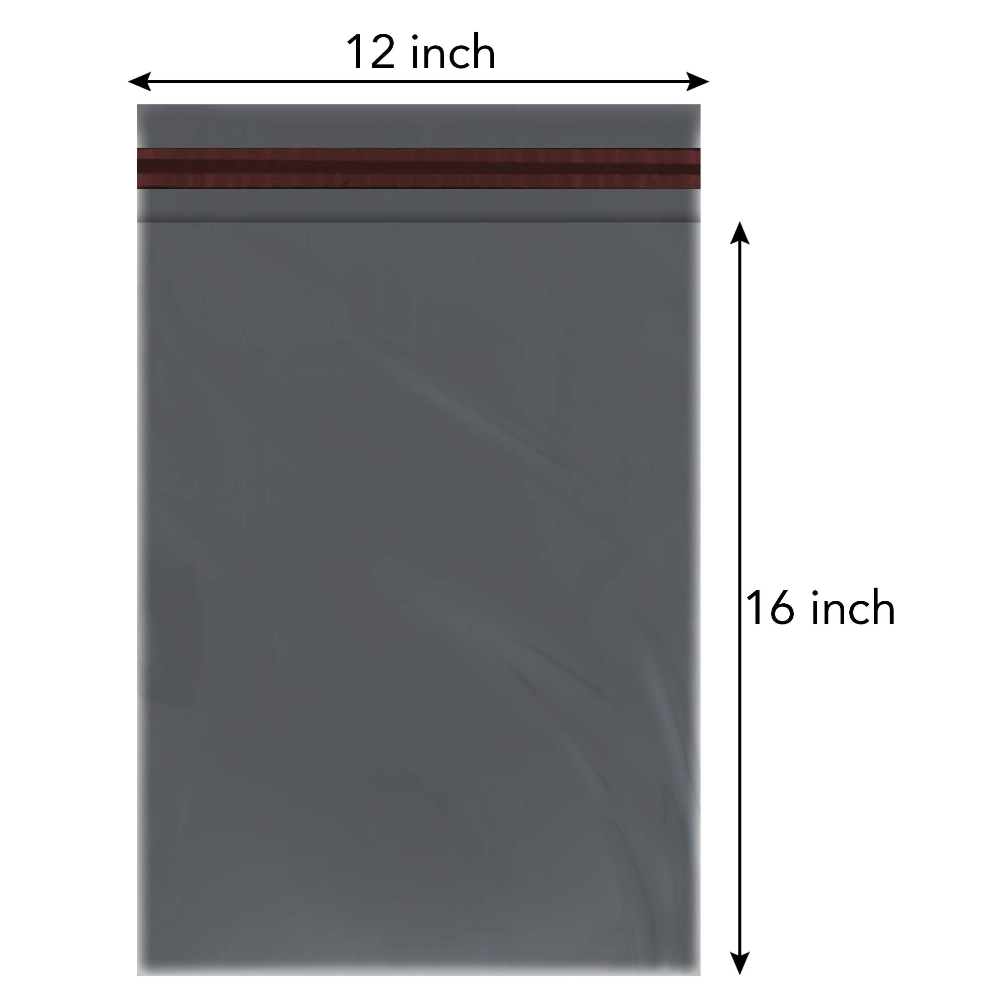 iSOUL Strong Grey Plastic Mailing Bags - 10 x 14 Inch, 100 Count | Water Resistant