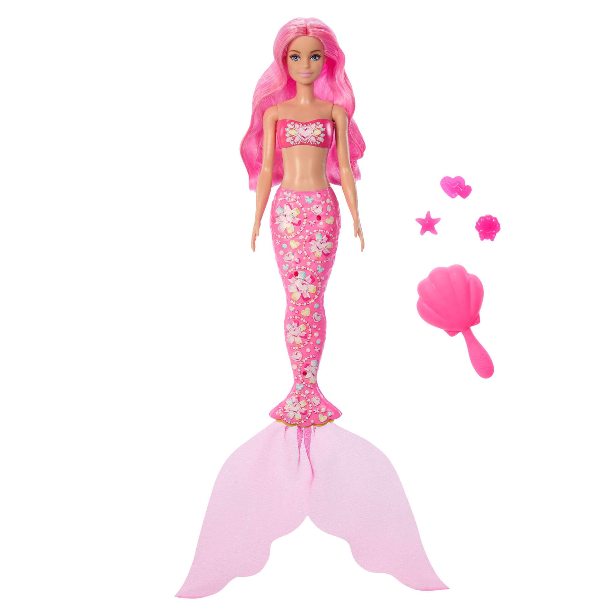 Barbie Color Reveal Mermaid Doll & 6 Surprises | Color Change Hair | Model JMW61 2