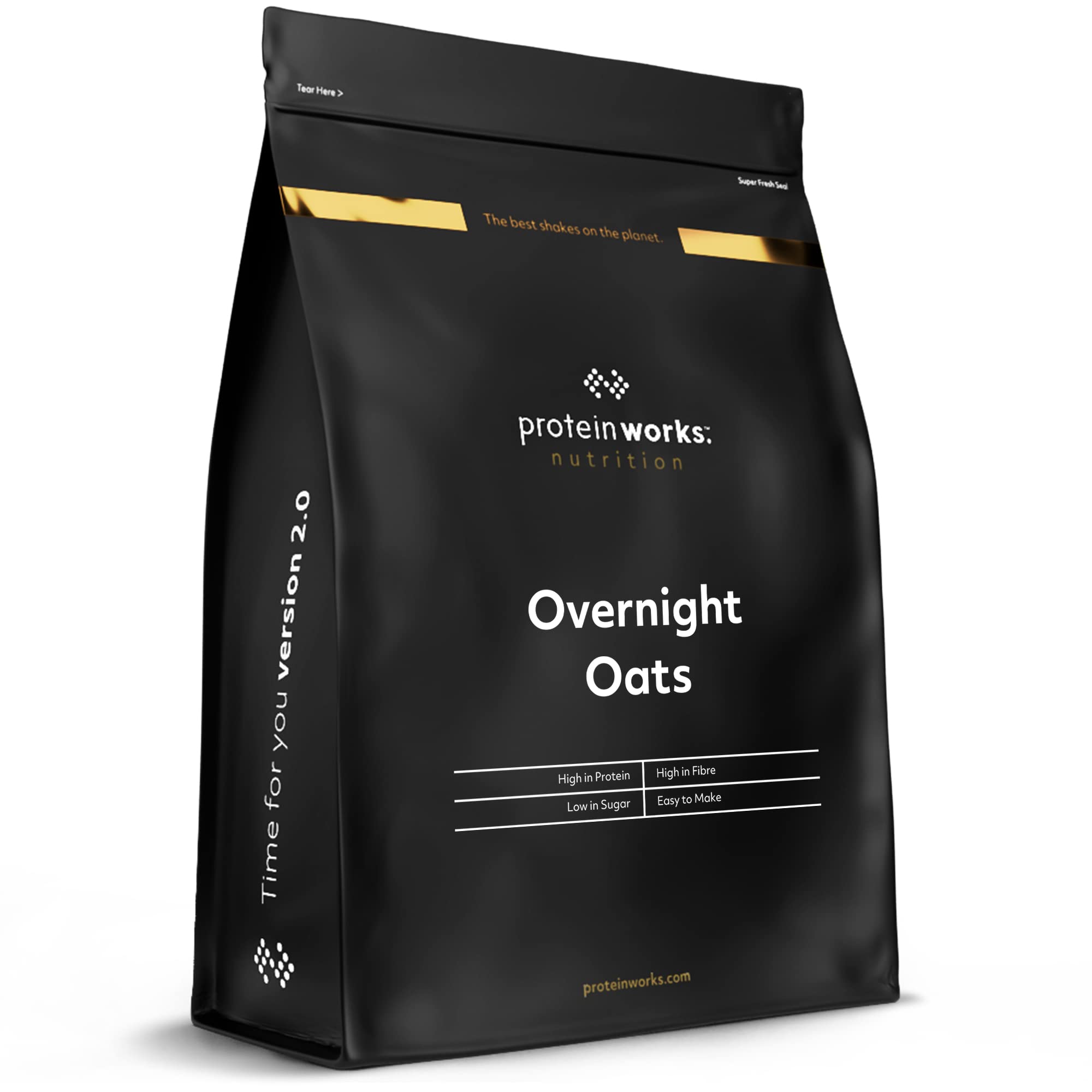 Protein Works Overnight Oats - Dark Choc Raspberry High Protein Breakfast, Low Sugar, Low GI, with Chia & Flax Seeds, 1 Kg 4