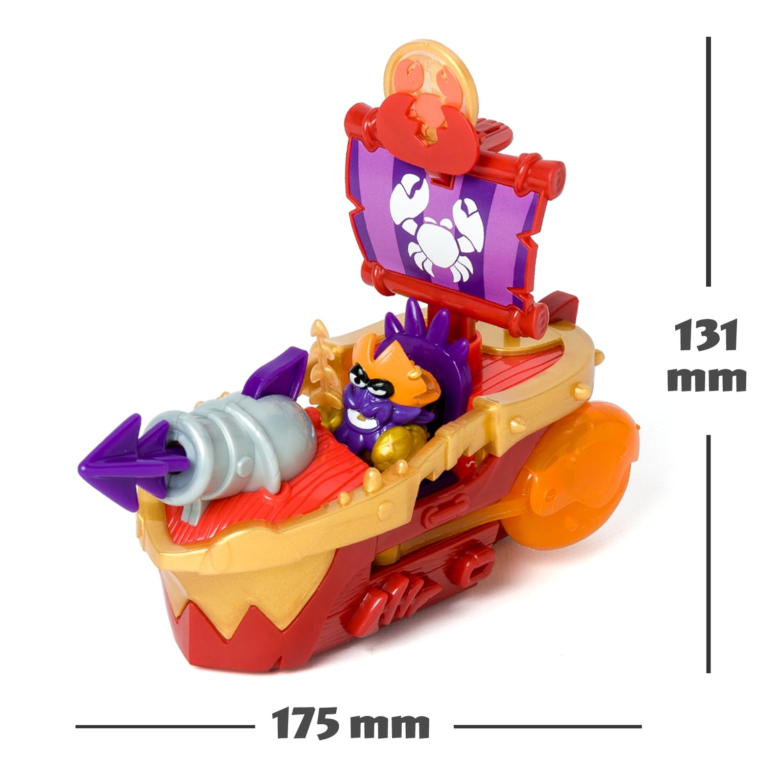 PIRATIX ADVENTURE WORLD Sea Crusher Pirate Ship - Crab Design | Multicoloured Plastic 8