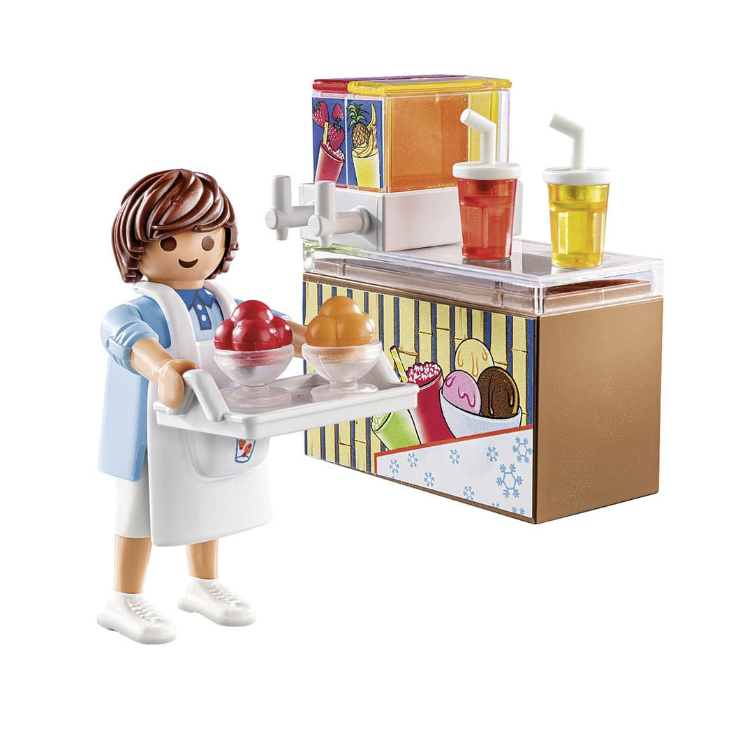 Playmobil 70251 Street Vendor - Ice Cream & Slushy Playset for Kids 4-10