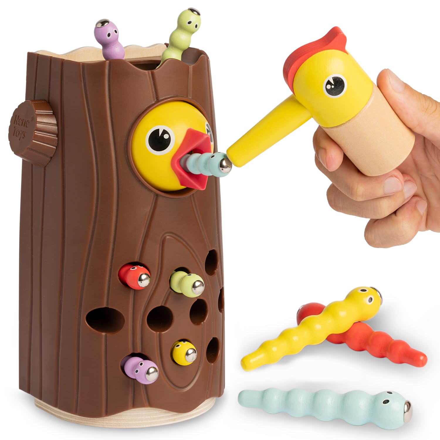 Nene Toys Little Woodpecker - Montessori Educational Toy for Toddlers 2-4 Years