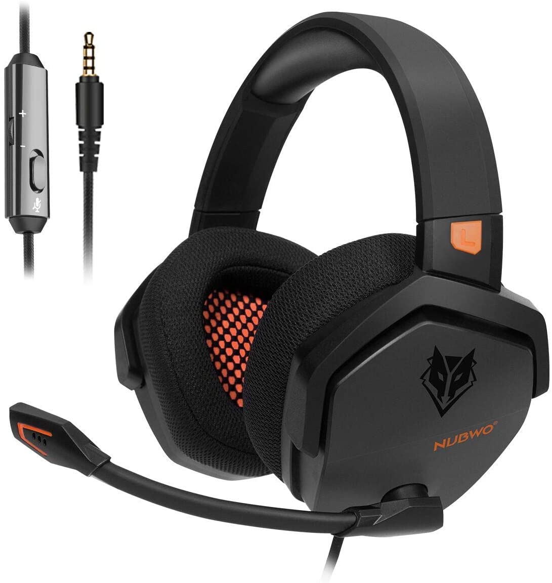 NUBWO N16 Gaming Headset - 50mm Drivers, Noise Cancelling Mic, In-Line Controls | PC, PS4, Xbox One, Switch Compatible 1