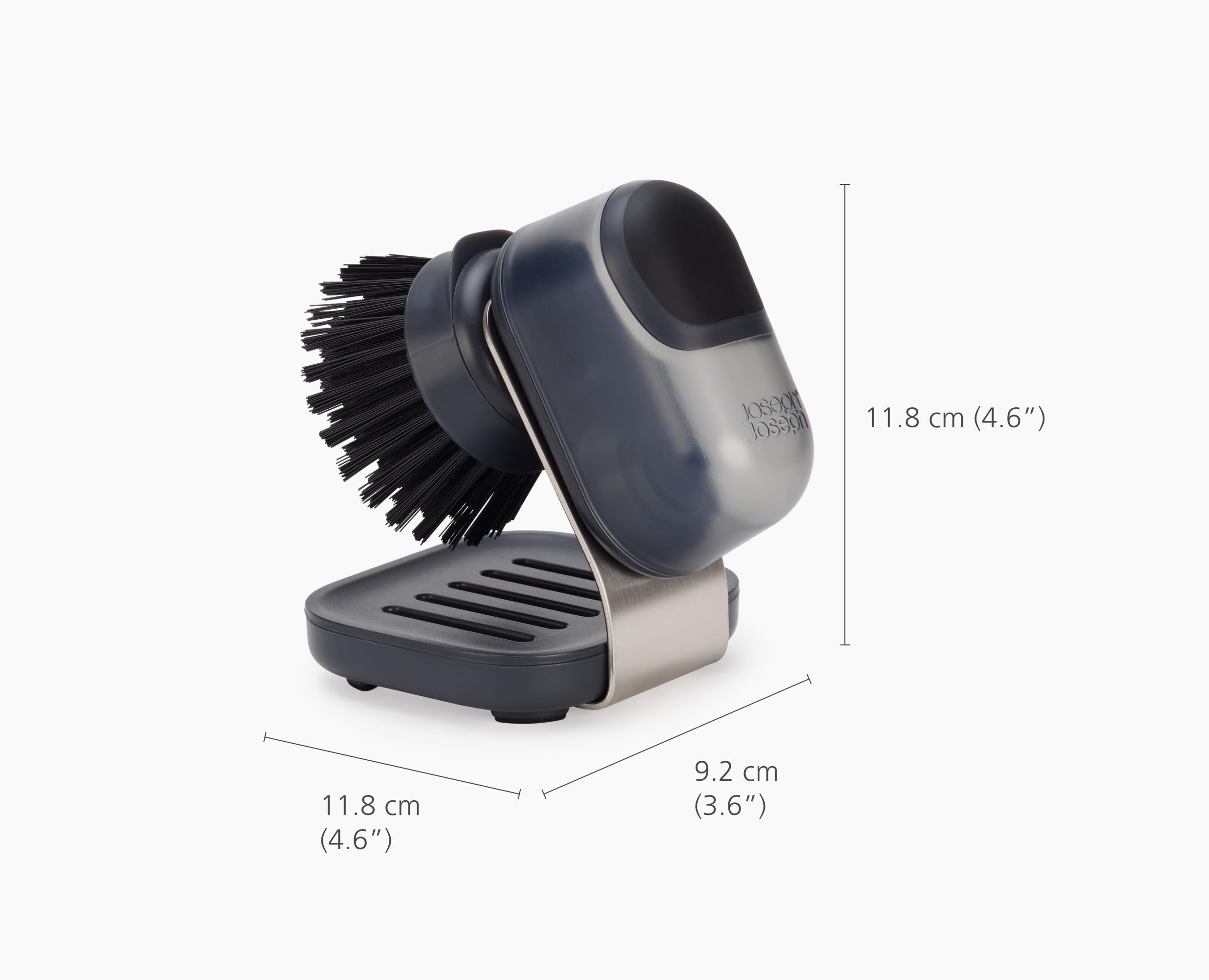 Joseph Joseph SinkTech Seifenspender-Handbürste mit Edelstahlständer 4