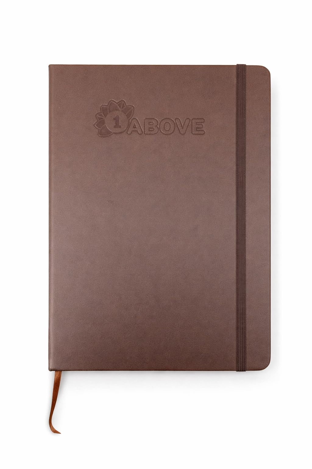 1ABOVE A5 Soft Feel Executive Notebook - Hardback Journal, Tan Color, Elastic Closure 1