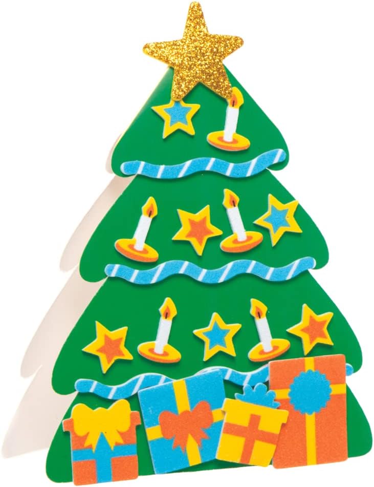Baker Ross - AX594 Christmas Tree Mix & Match Card Kits (Pack of 6) 5