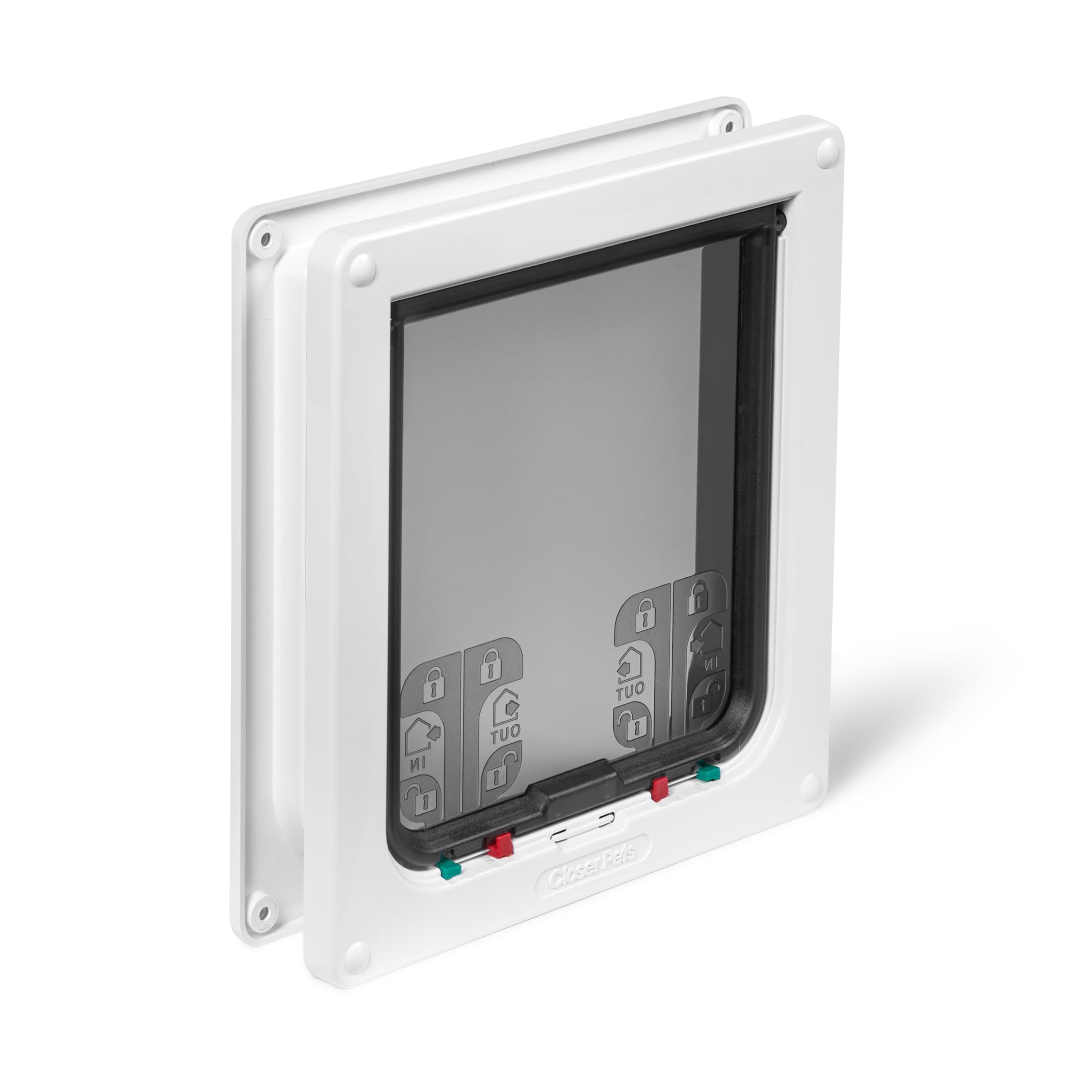 Cat Mate Large Cat Flap - 4-Way Locking, Weatherproof, Silent Action | White | L Size 6