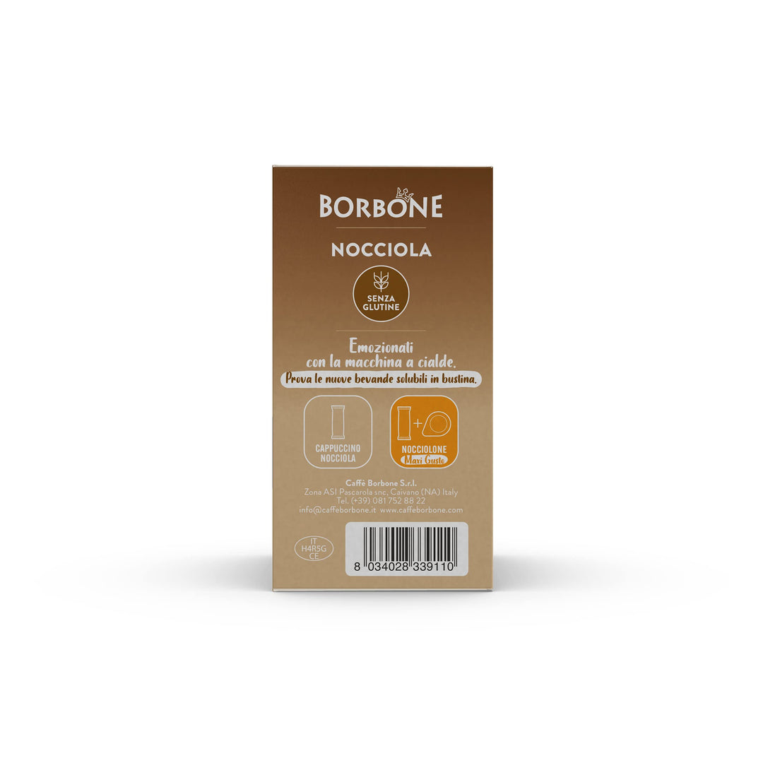 Caffè Borbone Hazelnut Sticks, 80 Sticks (8 x 10) - Instant Hazelnut Cappuccino for Pod Systems