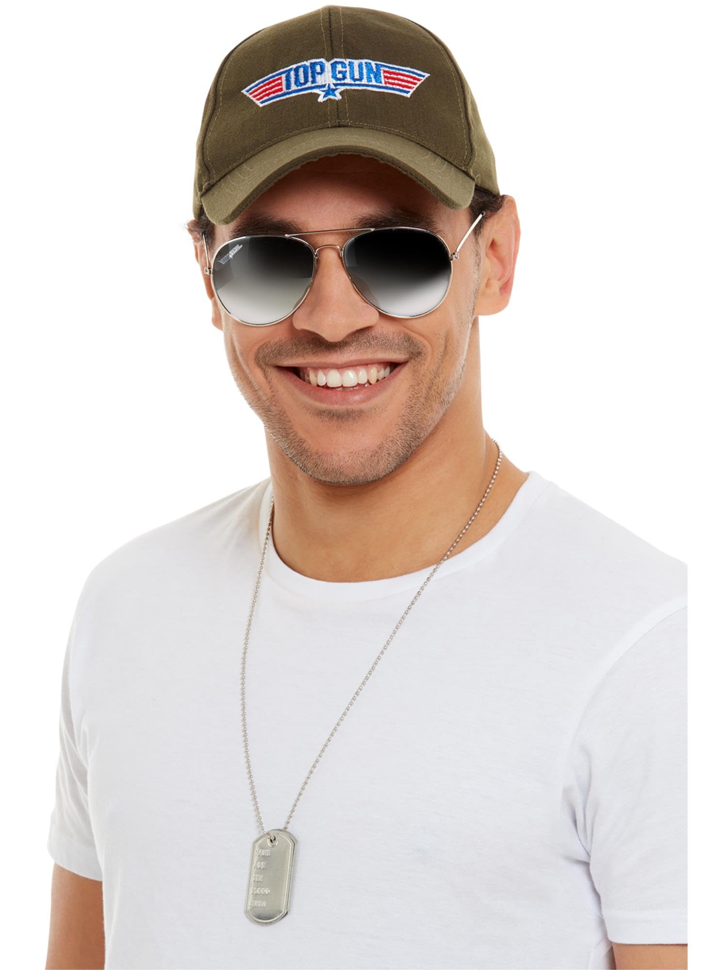Smiffys Top Gun Instant Kit - Unisex Adult, Khaki, One Size 3