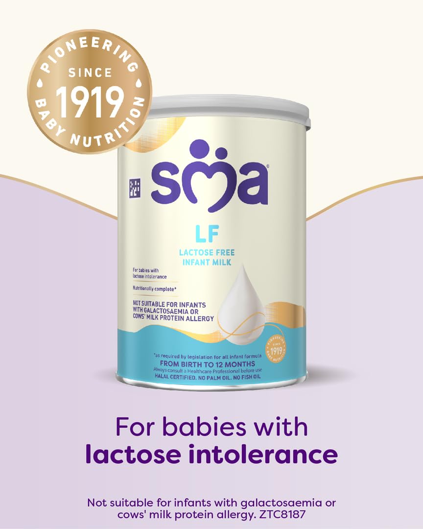 SMA Nutrition LF Lactose-Free Infant Milk Powder Formula - From Birth, 400g 2
