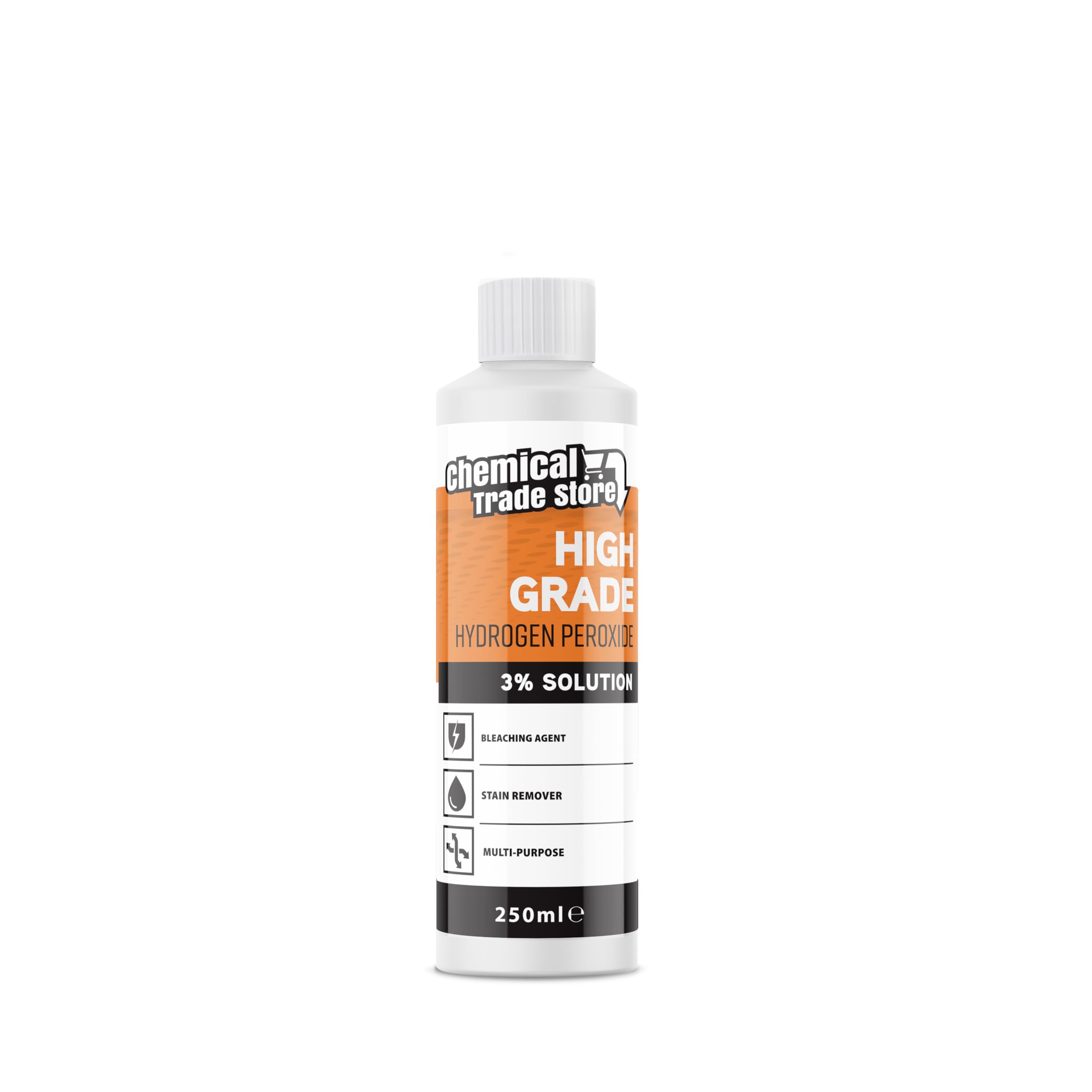 Chemical Trade Store Hydrogen Peroxide Solution 3% Multi-Purpose Cleaner | Unscented Liquid | 250 ml