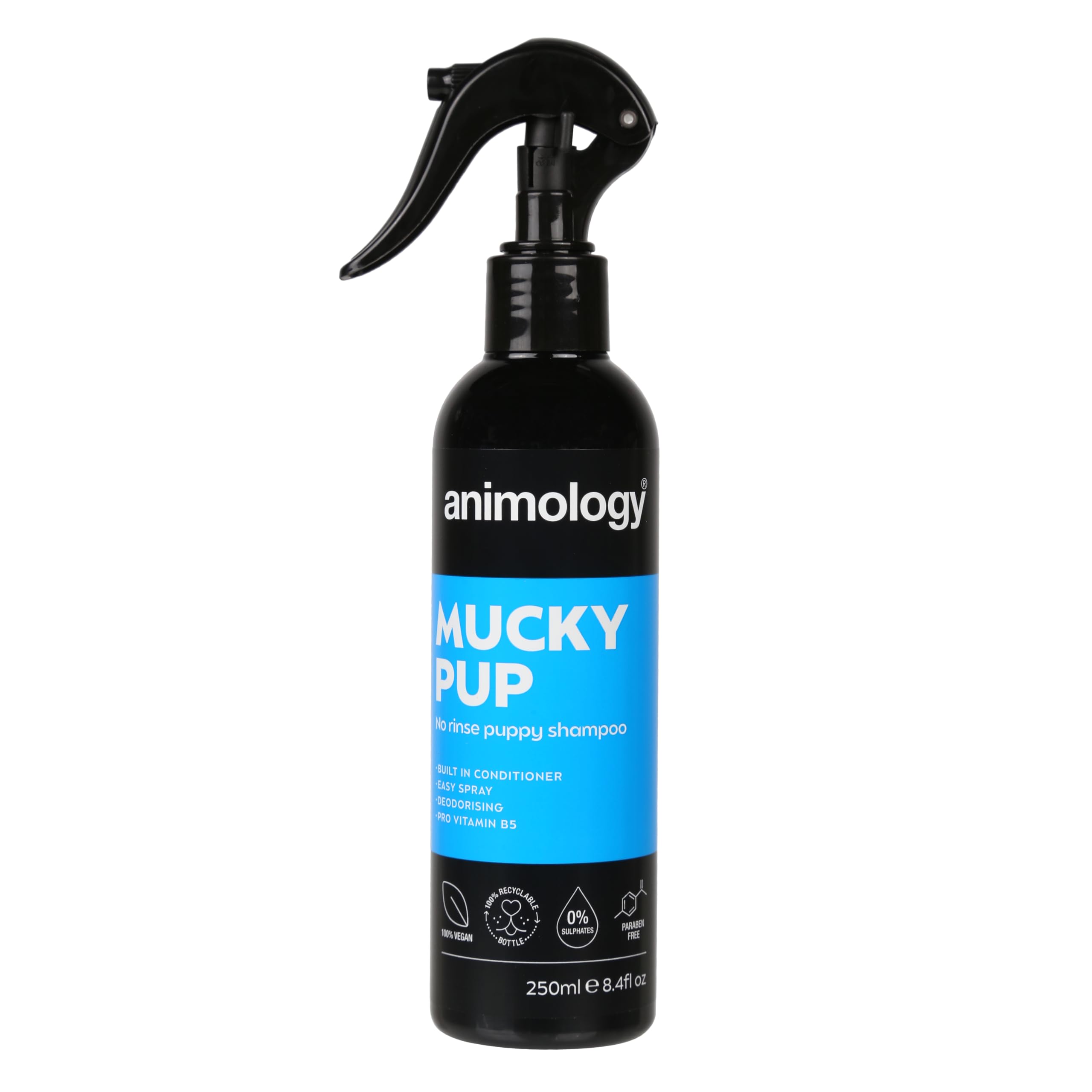 Animology Mucky Pup No-Rinse Shampoo Puppy Spray - Waterless Deodorizing for Puppies 6+ Weeks | 250ml