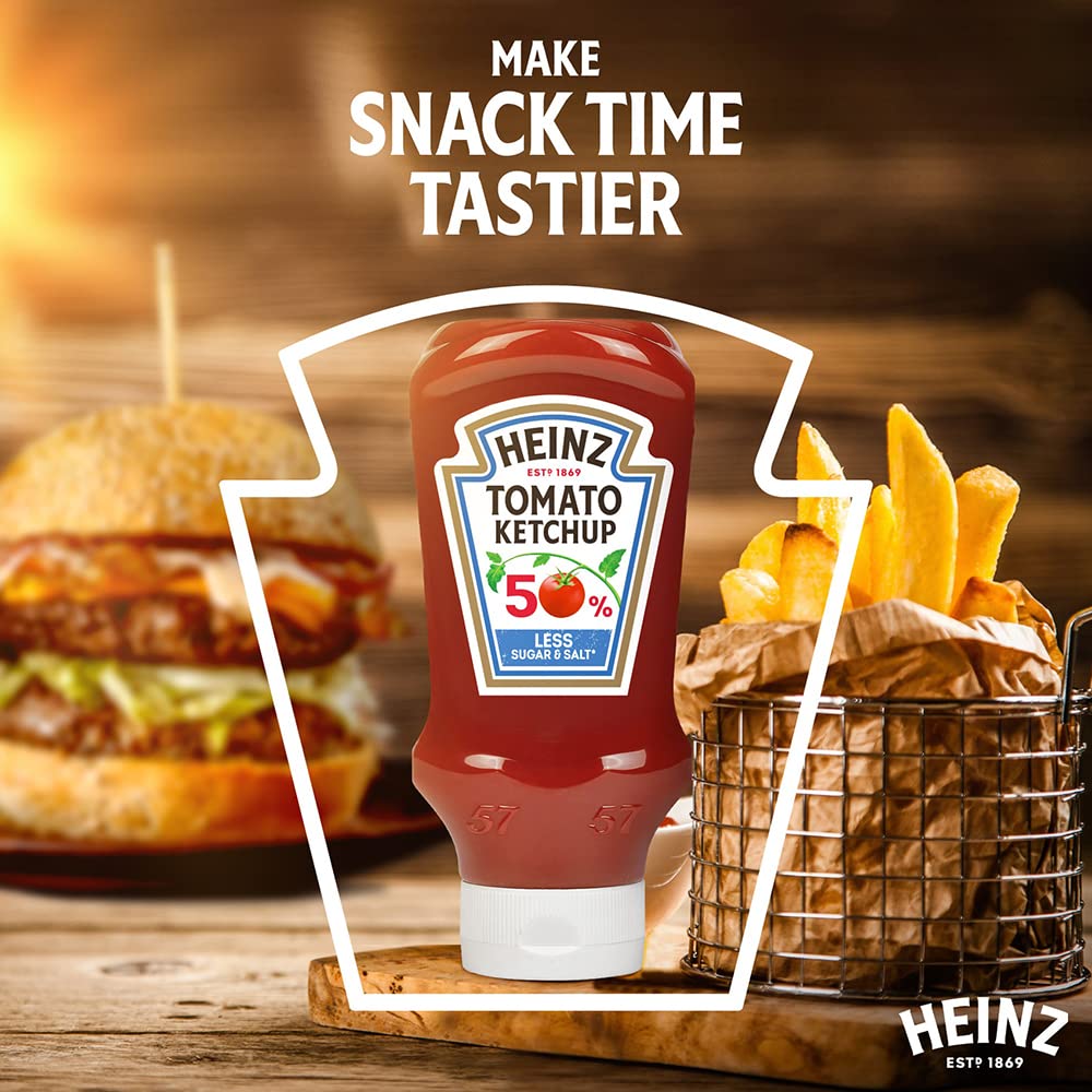 Heinz Tomato Ketchup 50% Less Sugar & Salt 435g
