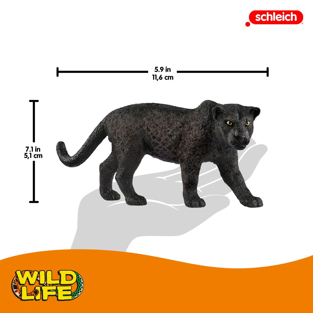 Schleich 14774 Black Panther - Individually Hand-Painted Animal Figure 6