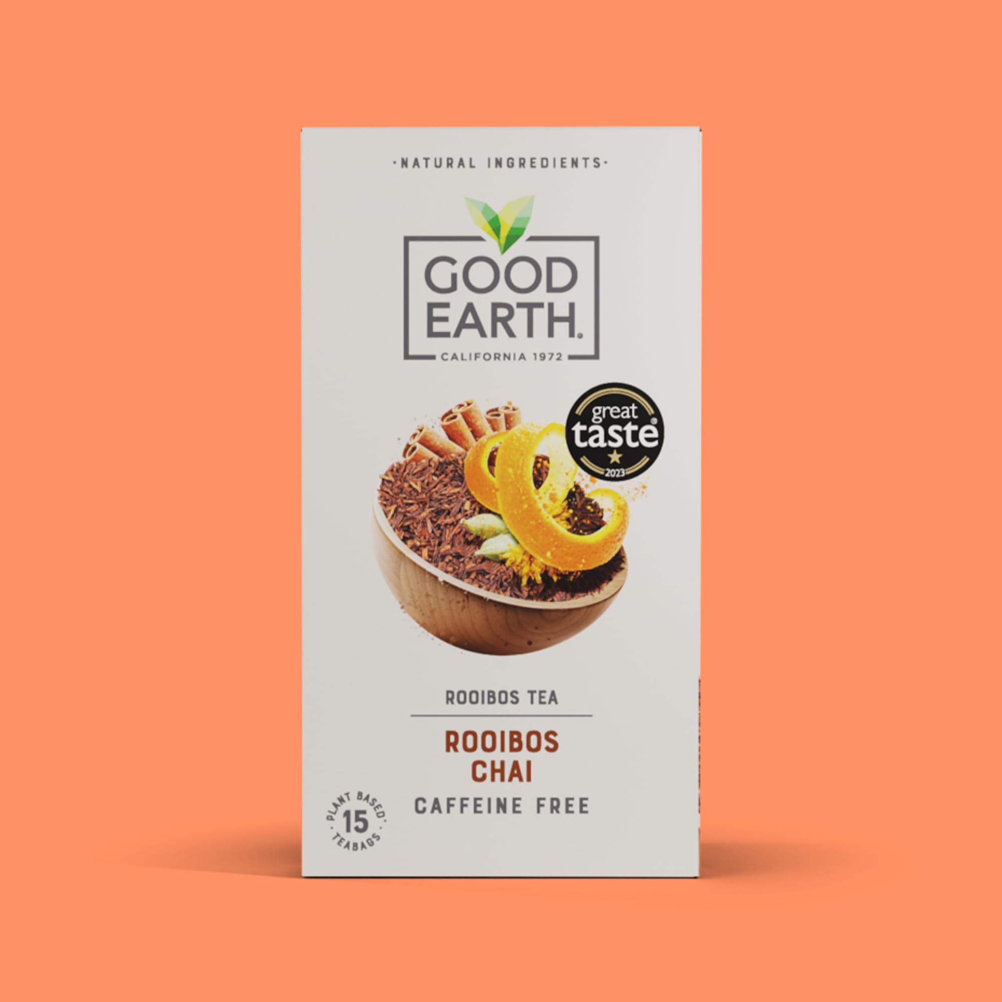 Good Earth Tea Co. Rooibos Chai Tea Bags - Naturally Caffeine Free, Spiced Blend | 15 Count 5