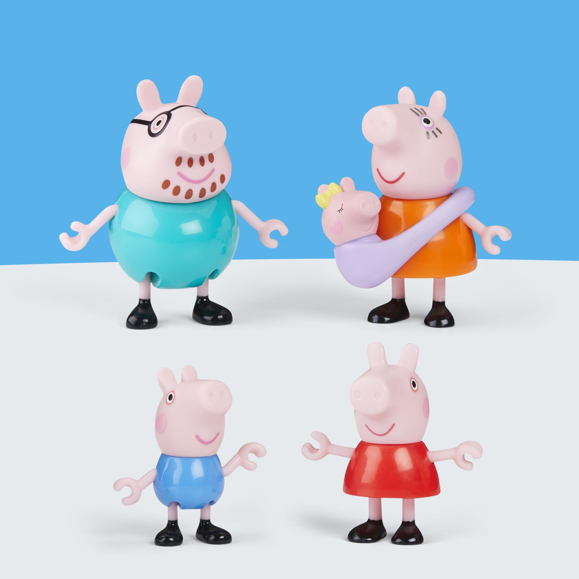 Peppa Pig Peppa's Family of Five Figure Set | 5 Figures | Ages 3+ 6
