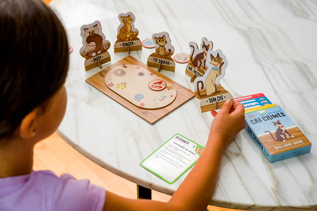 ThinkFun Cat Crimes Who's to Blame Brain Teaser Logic Challenge Game 6