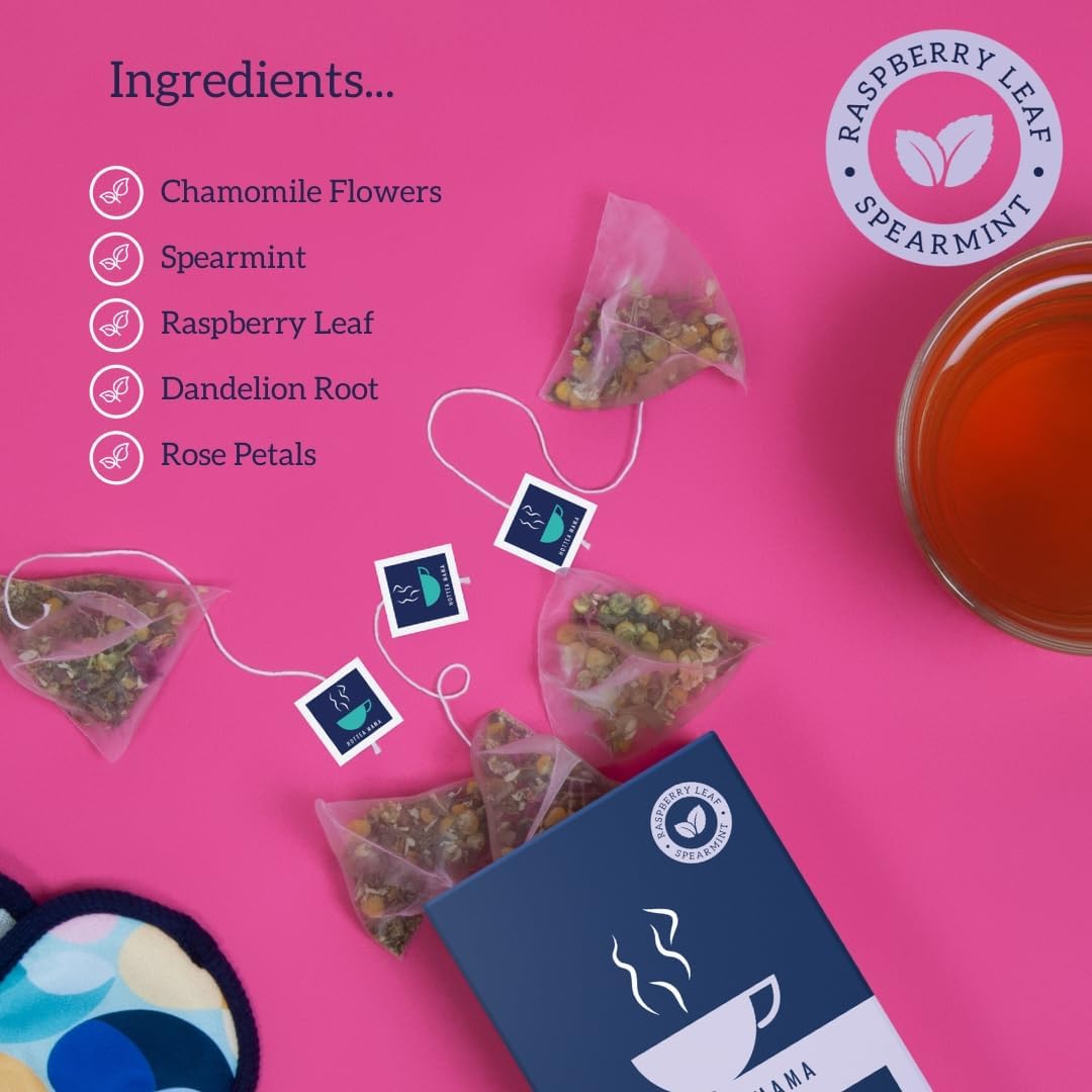 HOTTEA MAMA Over The Moon Organic Period Support Herbal Tea - Cramp Relief & Hormone Balance
