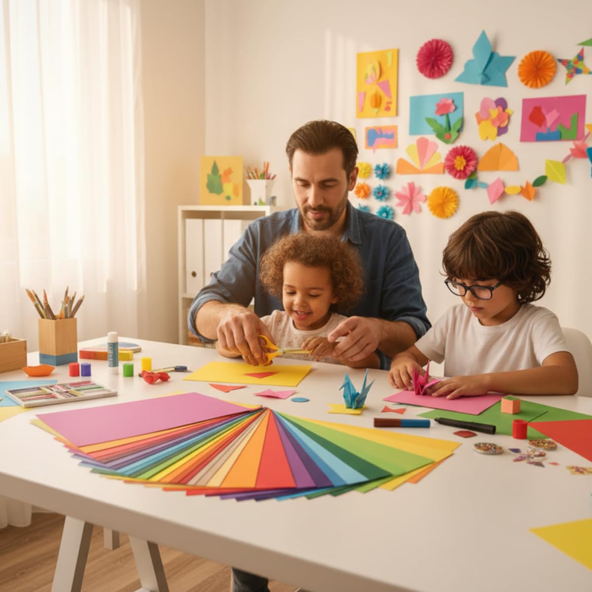 Hawksbill 130GSM A3 Coloured Paper - 50 Pack Assorted Rainbow | Crafting & Printing