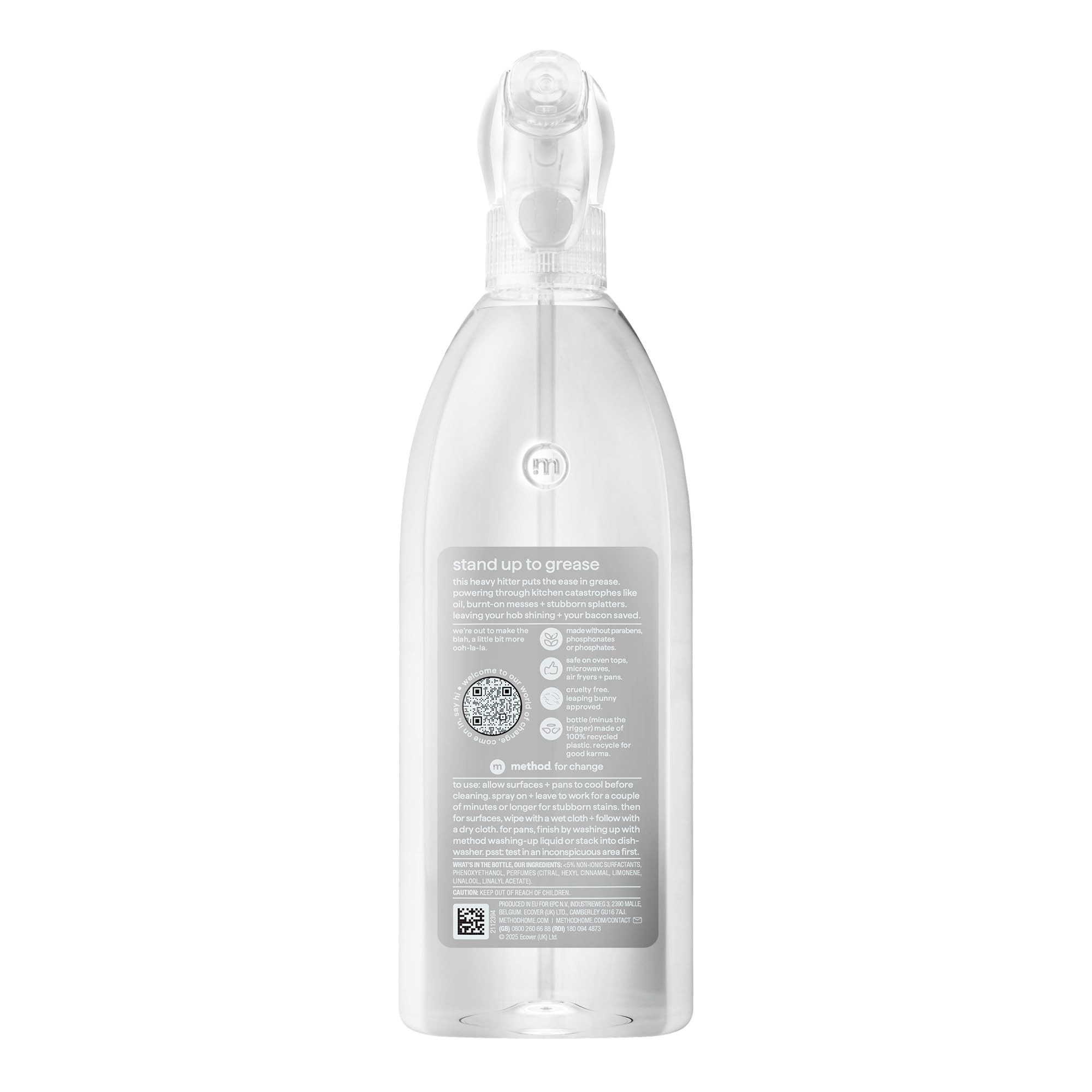 Method Oven and Hob Degreaser Spray - Powers Through Grease | Lemongrass Scent | 828ml 2