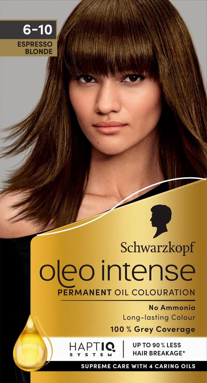 Schwarzkopf Oleo Intense Permanent Oil Colour Hair Dye - Espresso Blonde (100% Grey Coverage)