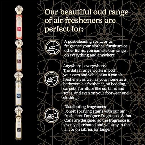 Designer Fragrances - Safaa Oud Air Freshener 3-Pack (300ml Cans) 6