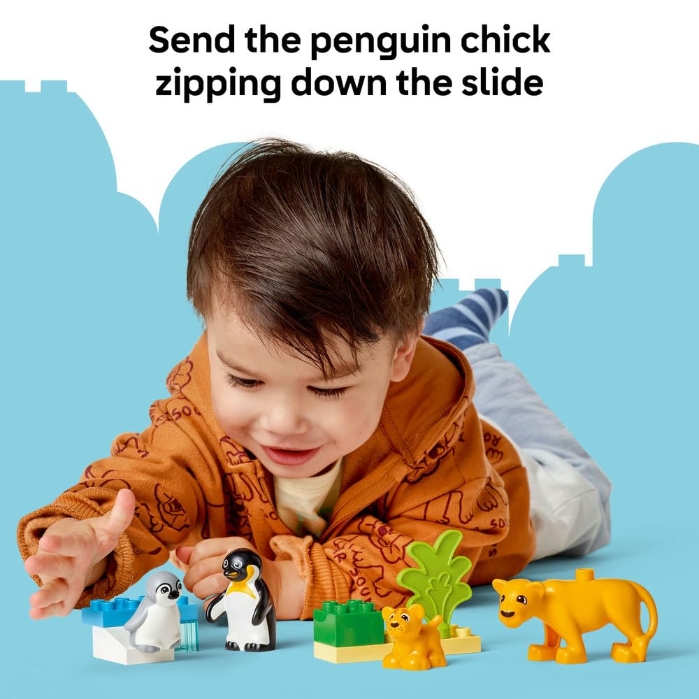 LEGO DUPLO Wild Animal Families: Penguins & Lions Educational Building Set for Toddlers 2+ 7