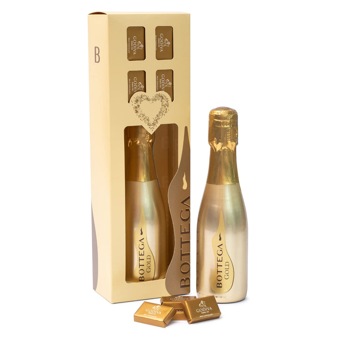 Bottega Gold & Godiva Prosecco Gift Set (200ml + 4x Chocolates)