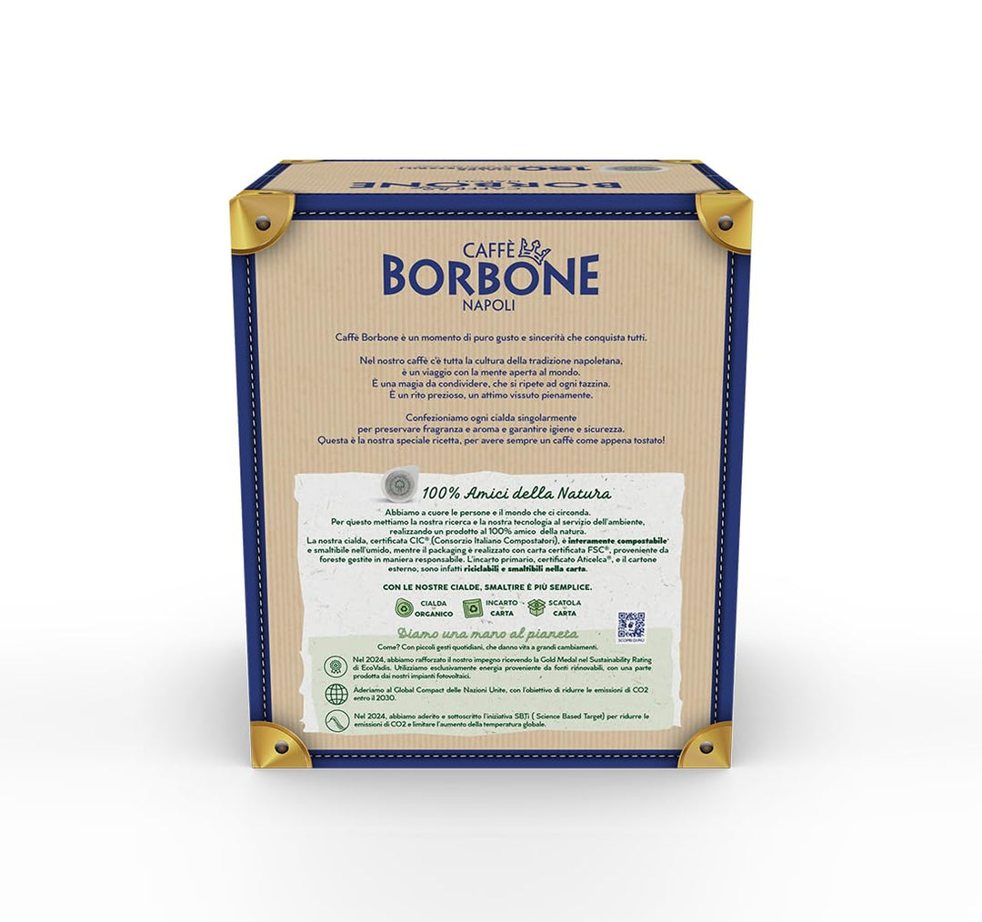 Caffè Borbone Light Coffee Blend Compostable Pods - 150 Count ESE 44 mm Compatible Paper Pads