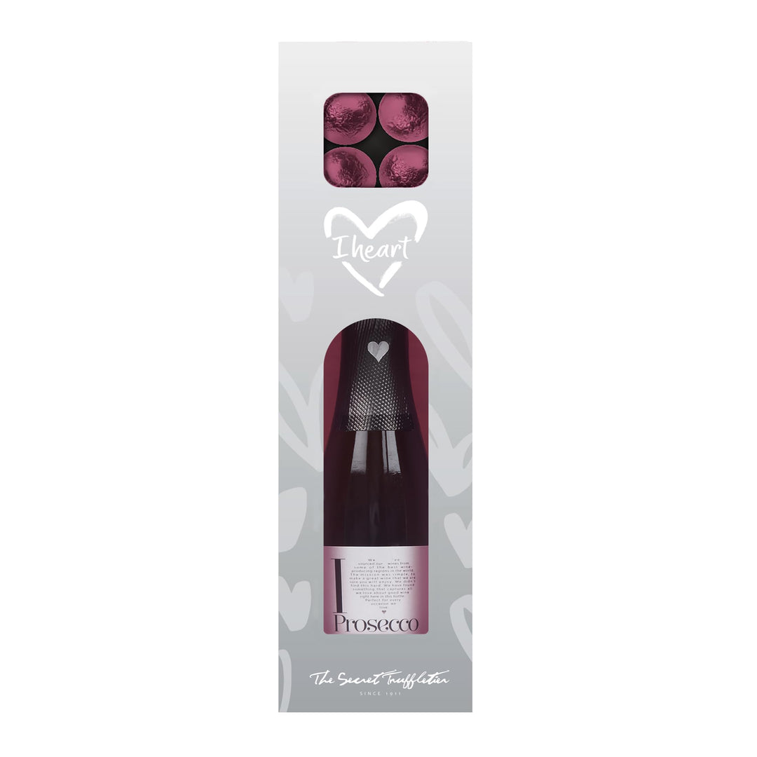 I Heart Prosecco and Chocolates Gift Set - Prosecco & Chocolate Truffles (200ml)