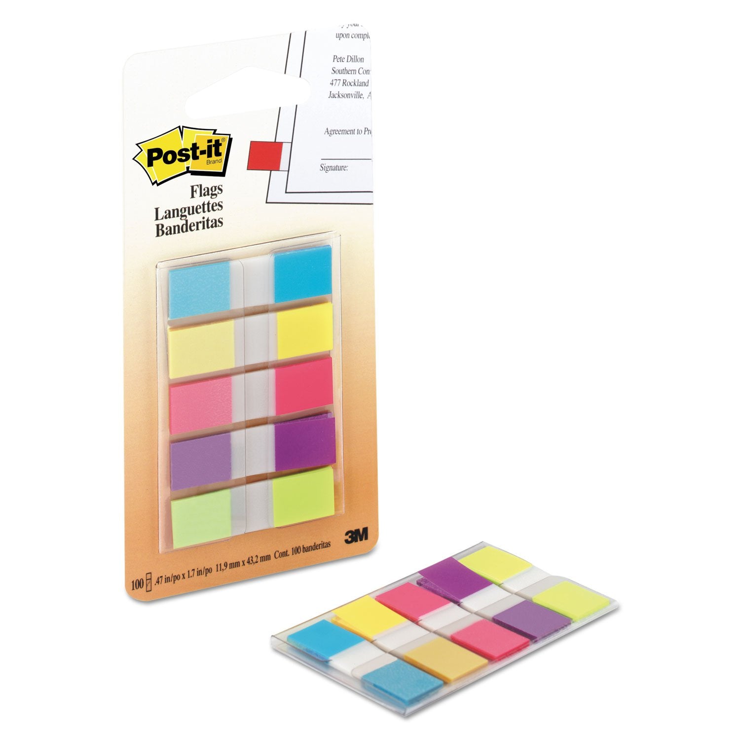 Post-it Flags 6835CBEU Page Flags - 5 Bright Colors, 100 Flags Total in Portable Dispenser 3