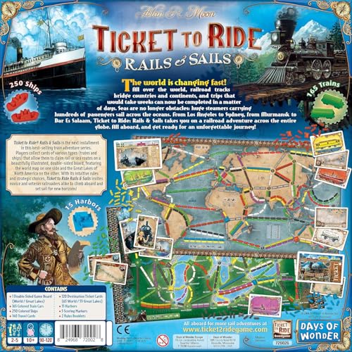 Days of Wonder Ticket to Ride Rails and Sails Board Game 9