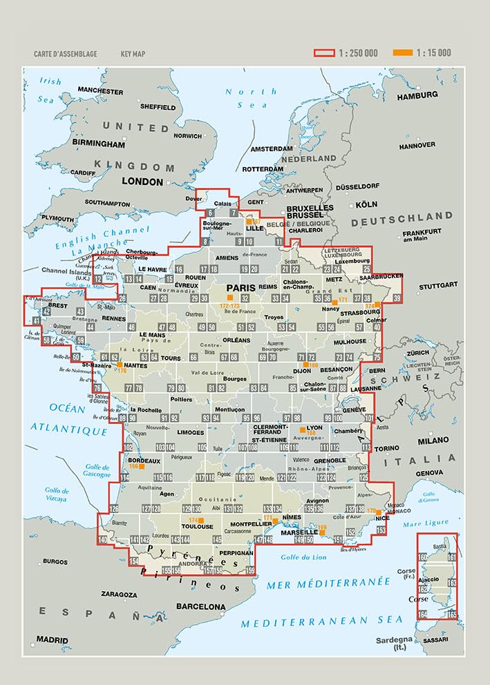 AA Easy Read France 2027 Spiral Bound Road Atlas | 1:250,000 Scale Mapping