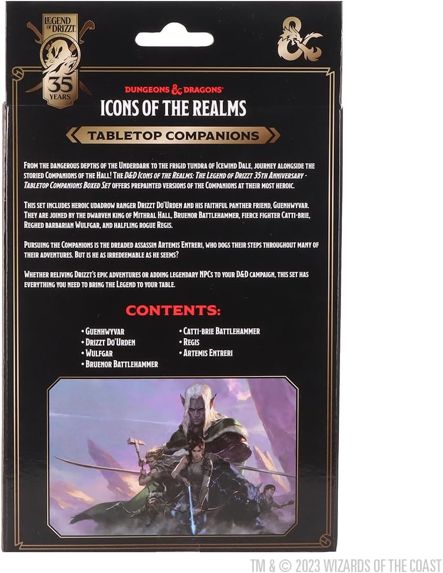 Wizkids D&amp;D The Legend of Drizzt 35. Jubiläums-Miniaturen, vorbemalte Tabletop-Begleiter, Box-Set 6