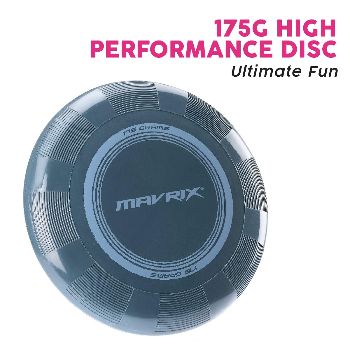 Mavrix Flying Sports Disc - 25cm Diameter, 175g Weight | Rubber Grip for Easy Handling 5