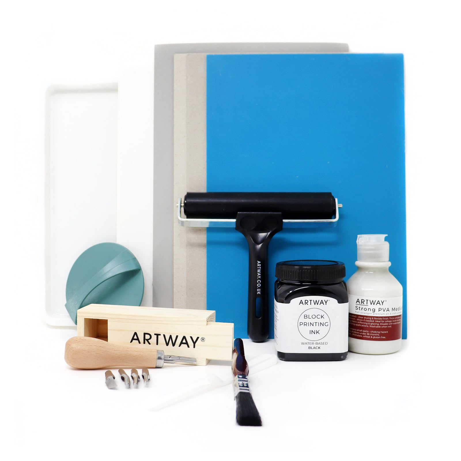 Artway Lino Printing Kit - Starter Set for Block Printmaking & Relief Techniques