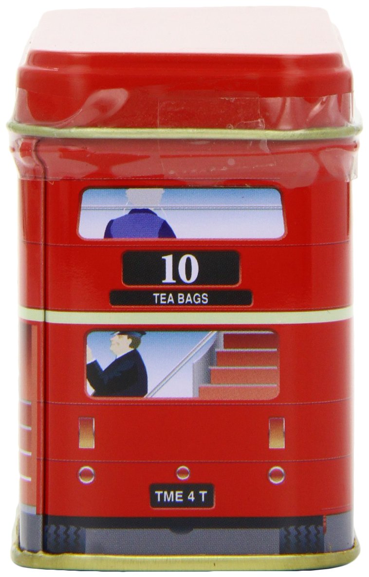 New English Teas London Bus Tea Caddy with 20 English Breakfast Teabags 2