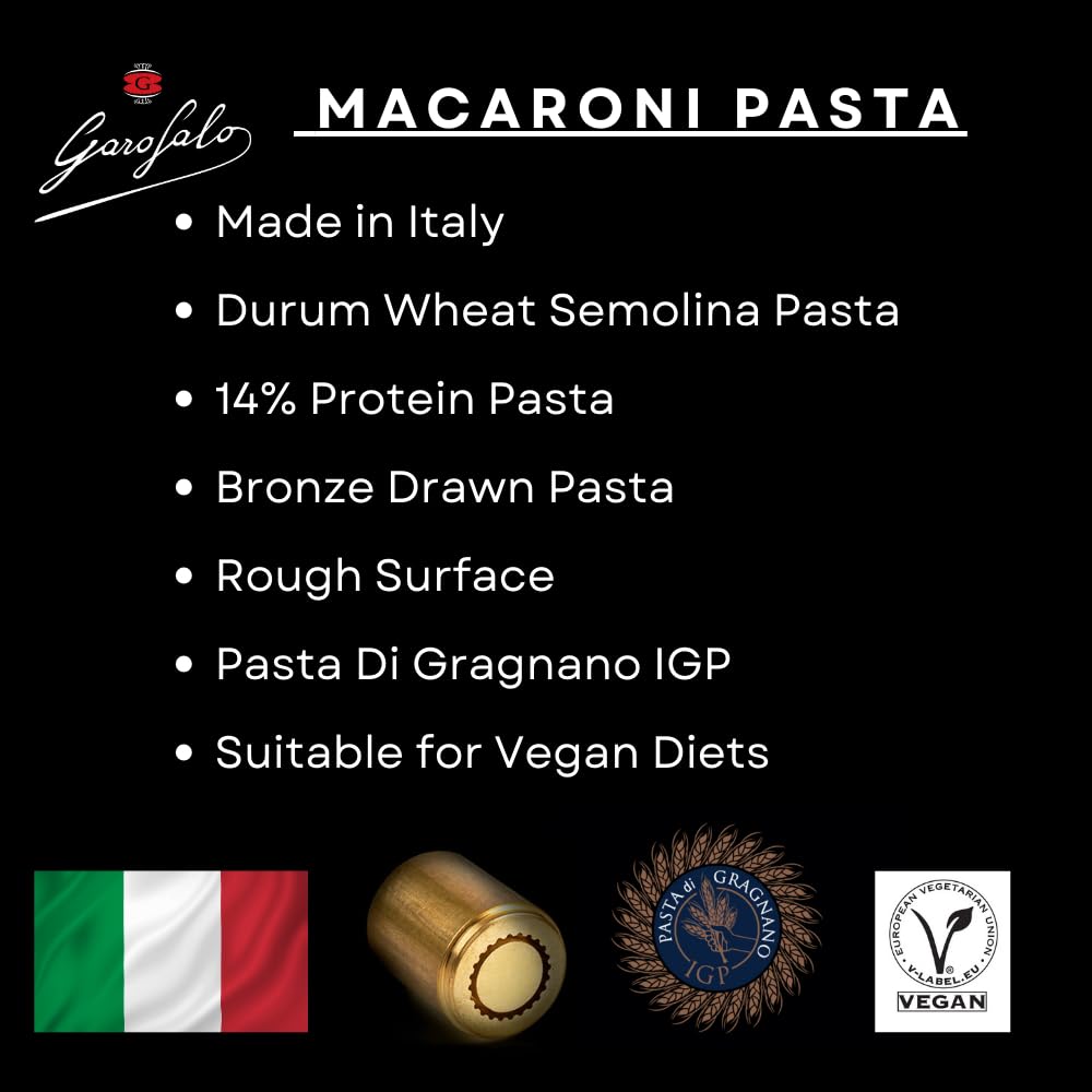 Garofalo Elbow Macaroni Pasta - High Protein, Vegan | 500g 4