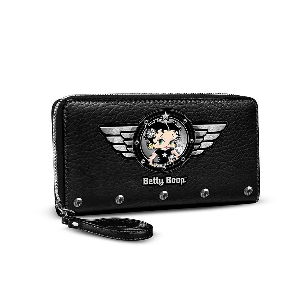 Betty Boop Motor Love Essential Wallet (Black, 19 x 10 cm) 2
