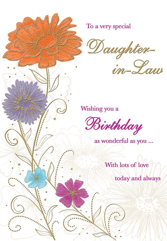 Piccadilly Greetings Daughter In Law Birthday Greeting Card | 9 x 6 Inches | Multicolor 1
