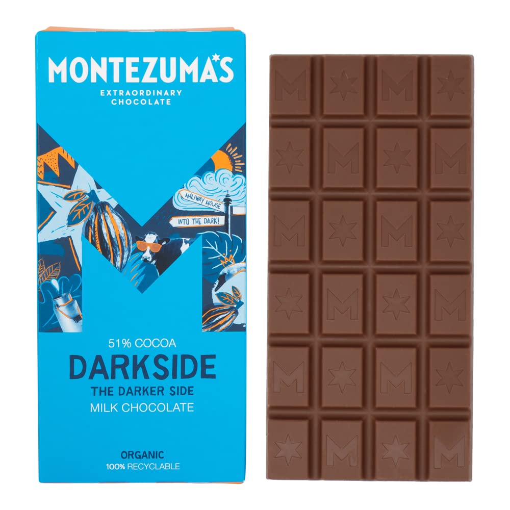 Montezuma - Darkside 51% Cocoa Dark Milk Chocolate Bar, Organic & Gluten-Free 1