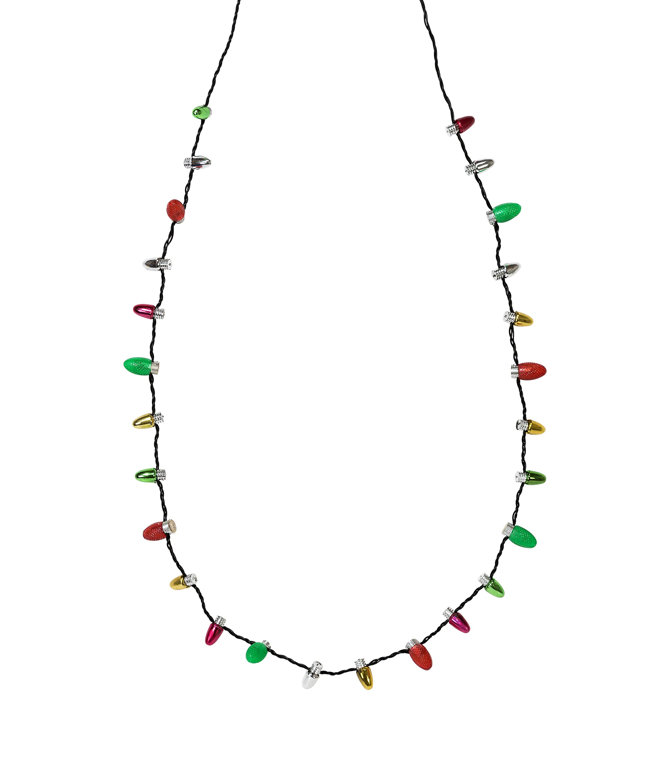 Talking Tables Christmas Light Up Necklace - Multi-Color Holiday Party Accessory, 22cm 4