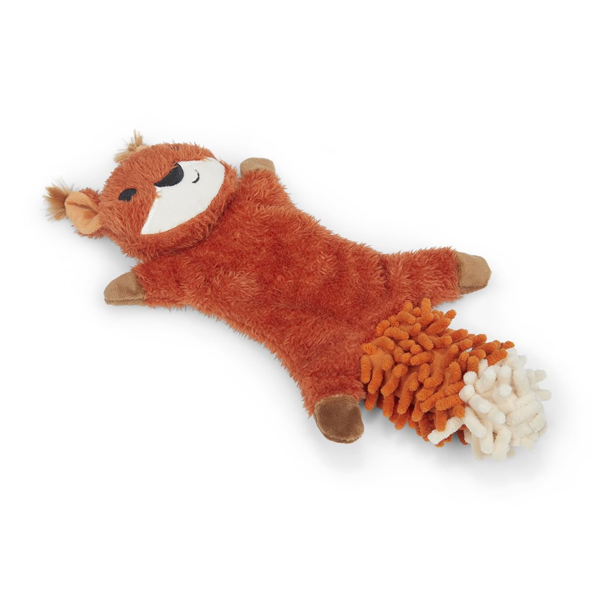 Petface Saffia Squirrel Crinkle Dog Toy - Built-in Squeaker | Polyester Plush | Orange 3